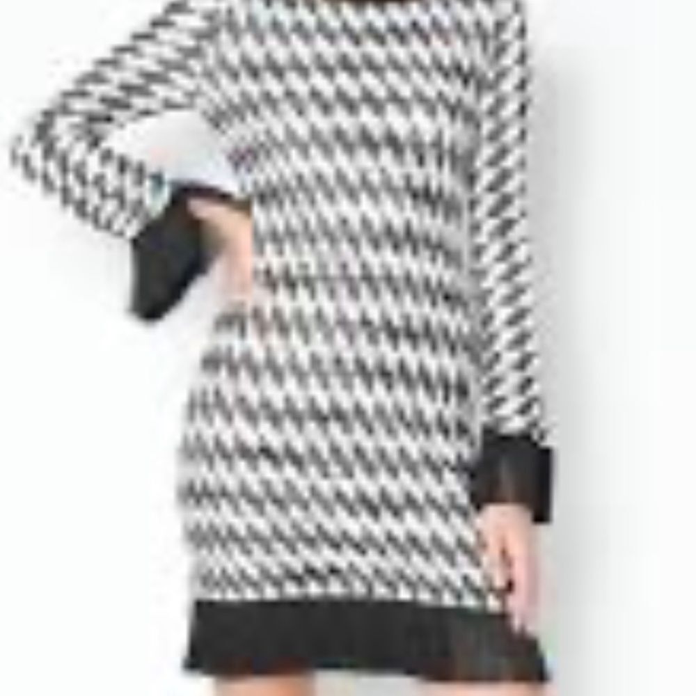 Rare. Missoni Black and White Geometric Midi Dress